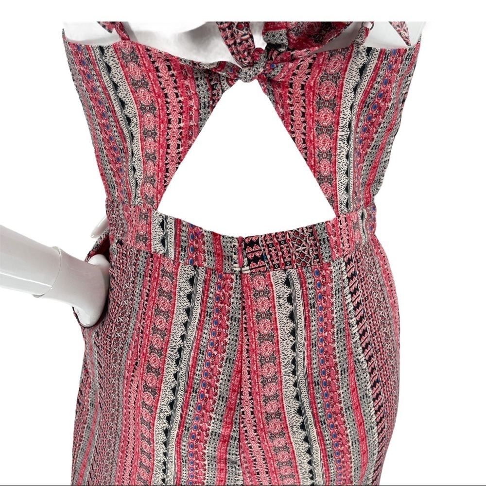 Hommage Printed Cut Out Chest Back Jumpsuit Size M - Picture 9 of 12